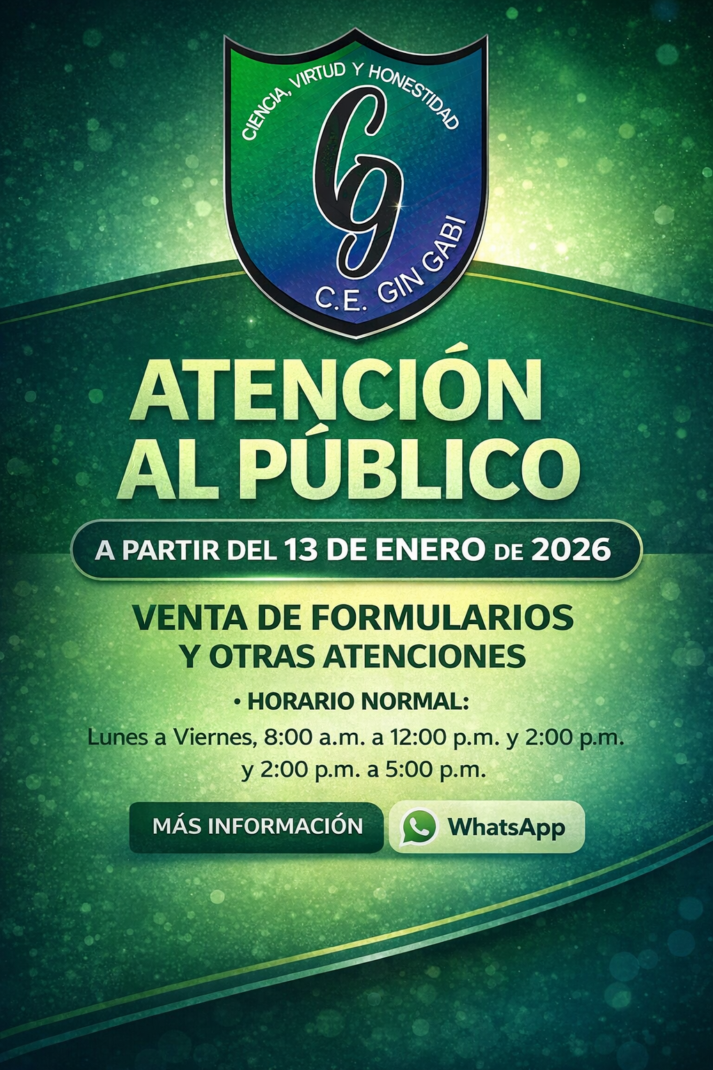 Apertura de atención al público